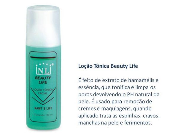 loção tônica beauty life